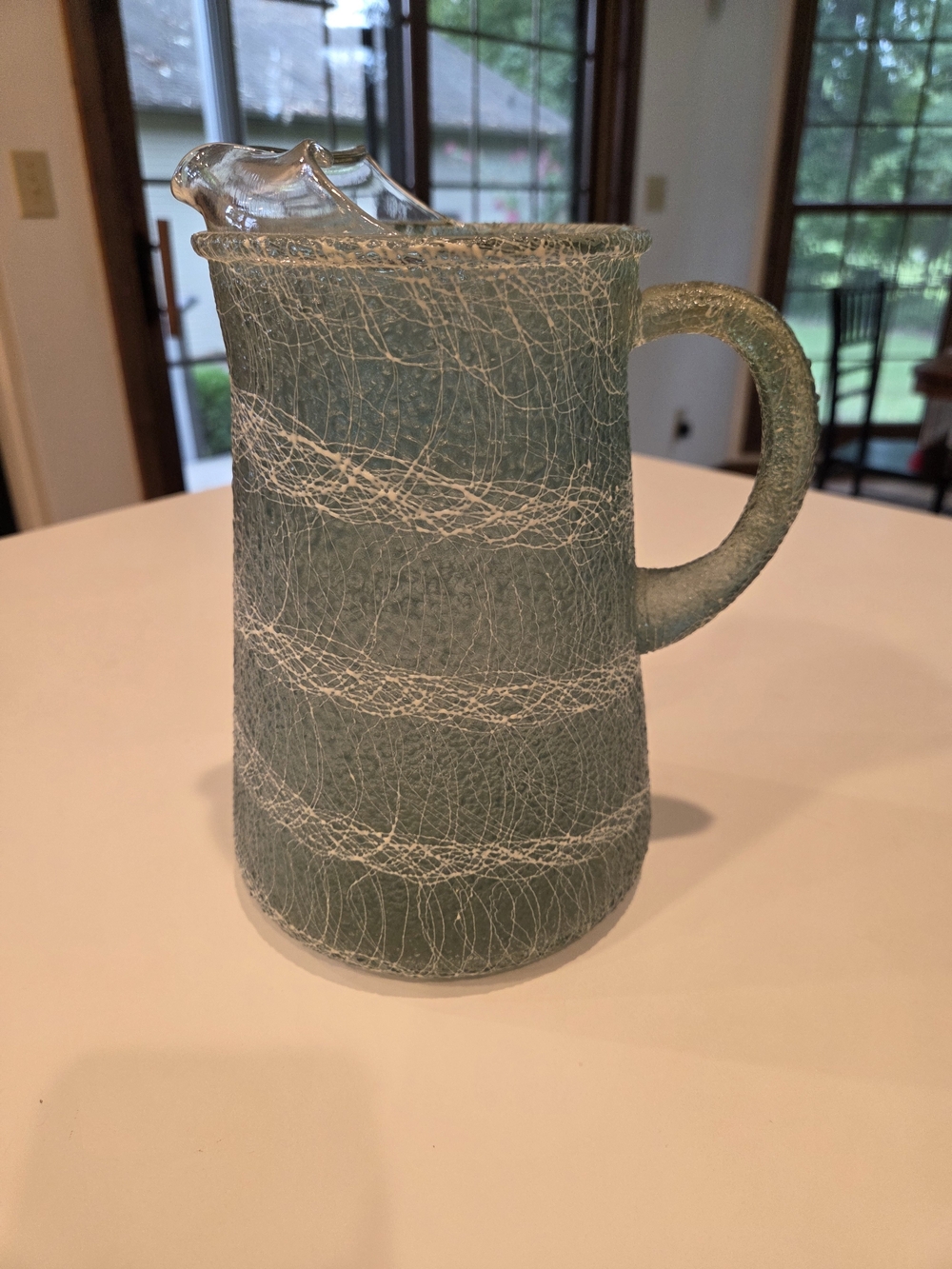Turquoise Spaghetti String MCM Pitcher